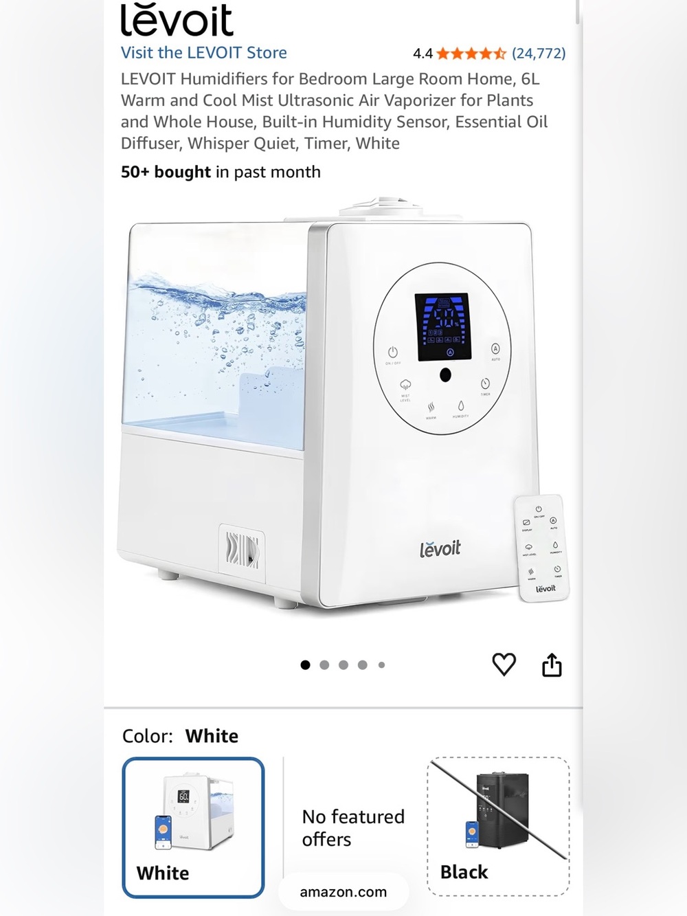 ACCESSORIES Levoit Hybrid Ultrasonic Humidifier
